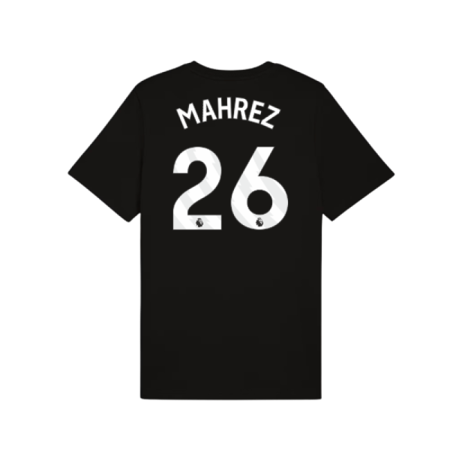 2025-2026 Man City T-shirt (Black) (Mahrez 26) (Black) | High Quality