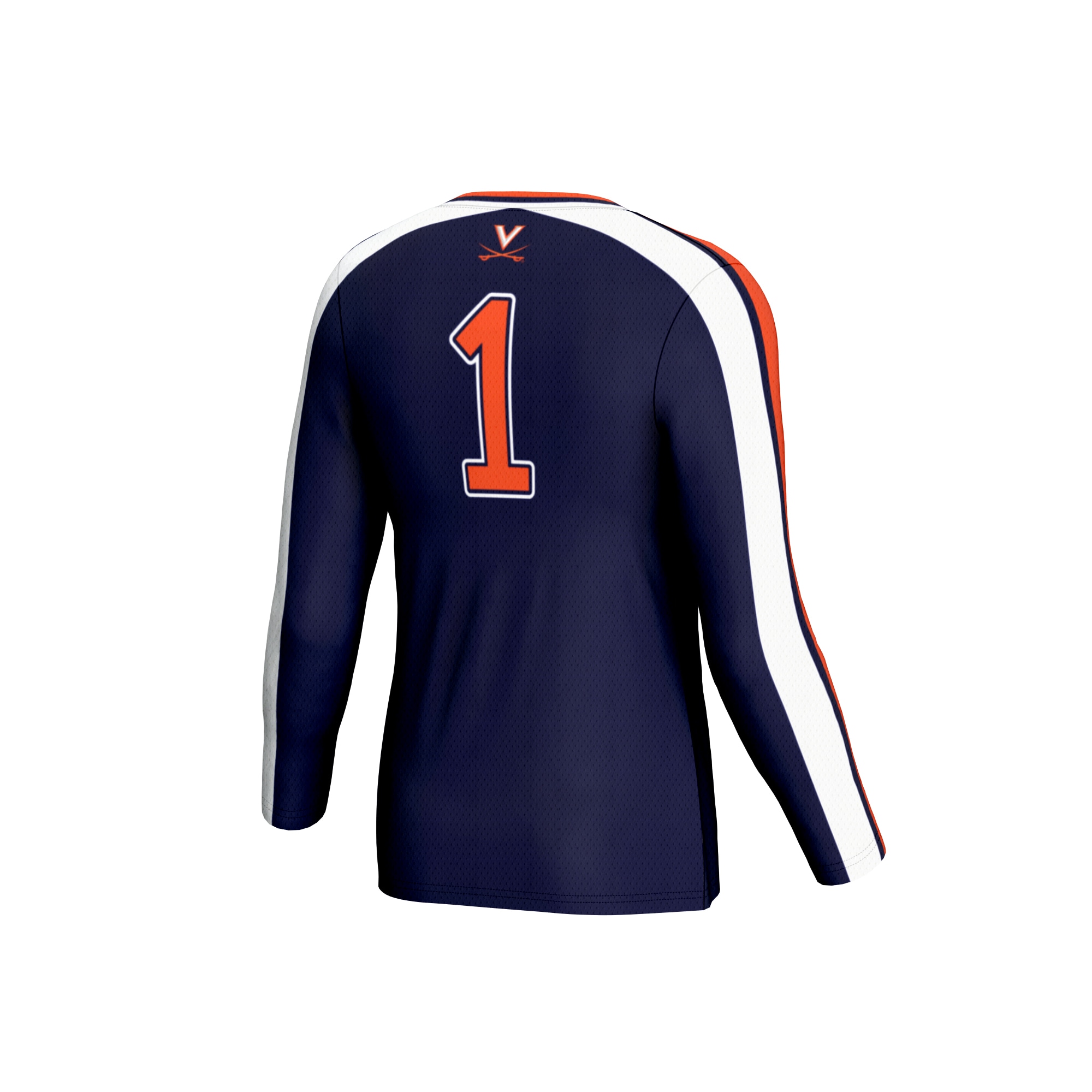 [NJP] Virginia Cavaliers GameDay Greats Unisex #1 Lightweight Volleyball Fashion Jersey - Navy