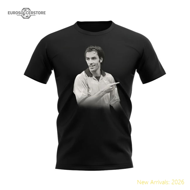 Arsenal Robert Pires Icon T-Shirt (Black) In Multiple Adult Sizes