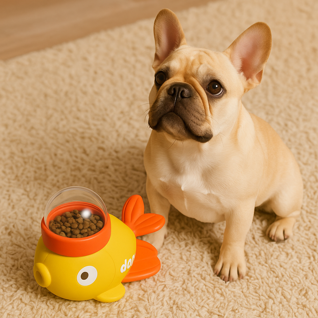 French Bulldog Frenchie Food Puzzle Toy – Slow Feeder Dispenser For