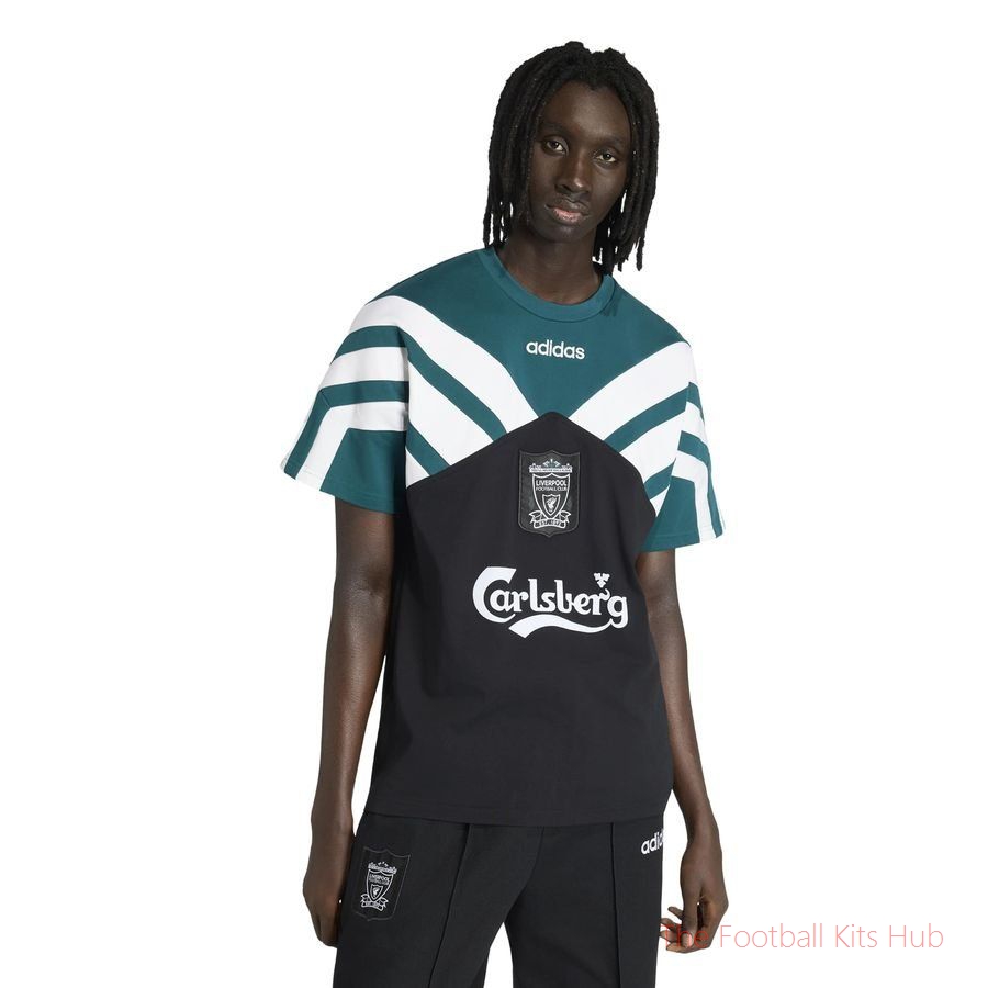 Liverpool T-Shirt Bringback 1995/96 - Black/Rich Green/White