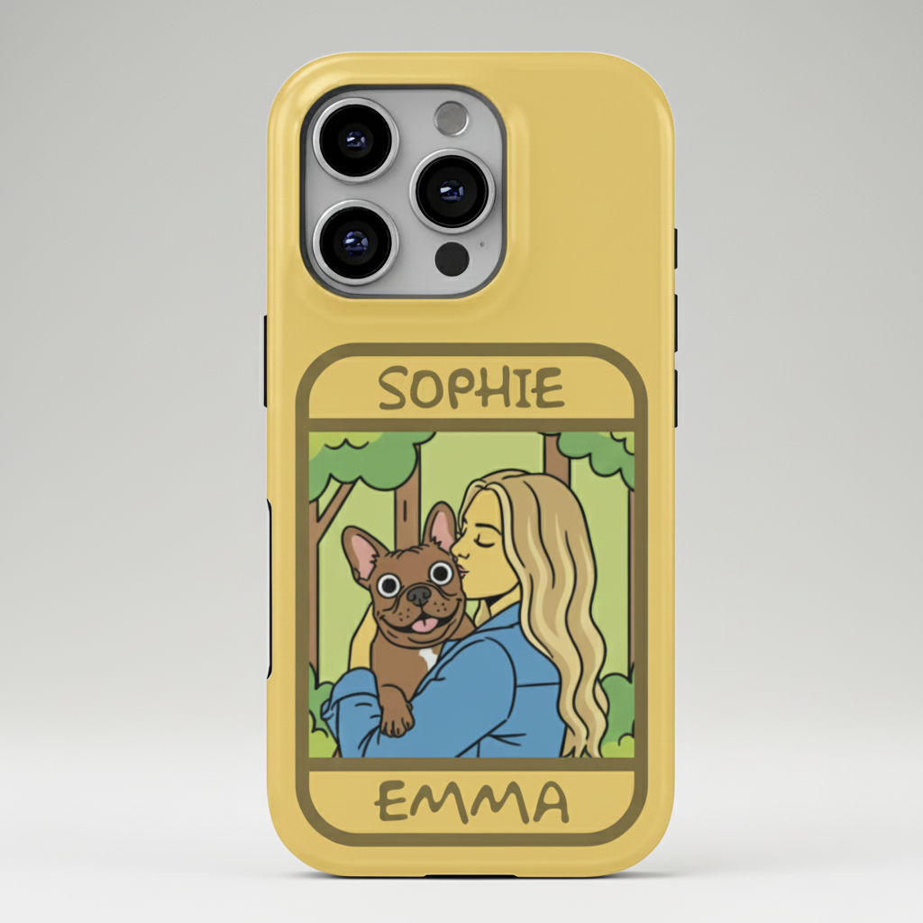 French Bulldog Beanie Personalized Dual Layer Phone Case Durable Dog Item