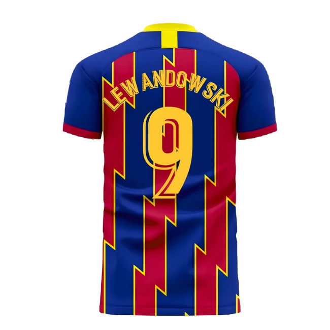 Catalonia 2025-2026 Home Concept Football Kit (Libero) (LEWANDOWSKI 9)