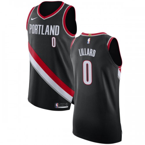 Trail Blazers Black Damian Lillard #0 Nike Jersey - Value-Priced