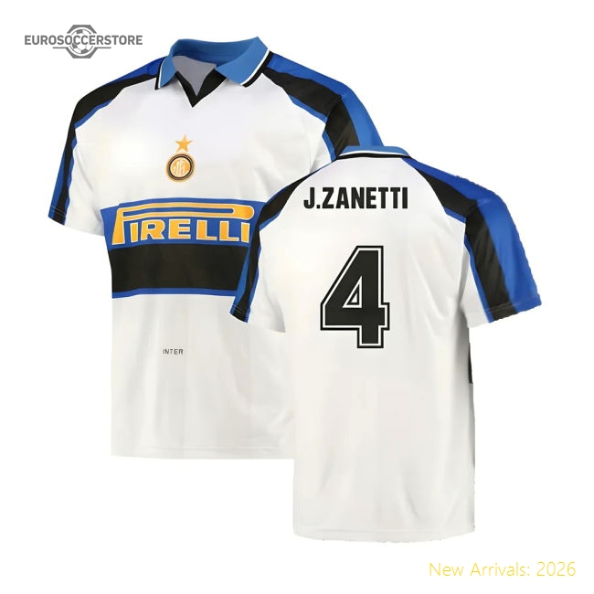 Ac Milan Away Supreme J.zanetti Jersey Quick-dry Uv-protective