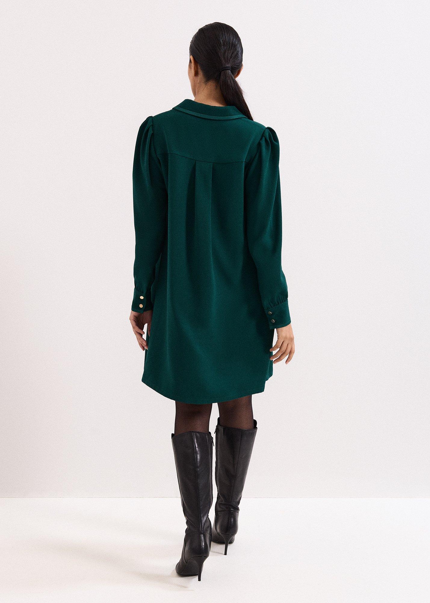 Petite Gina Collar Swing Dress