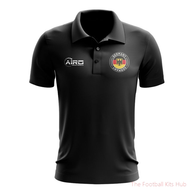 Germany Football Polo Shirt (Black) UEFA Euro