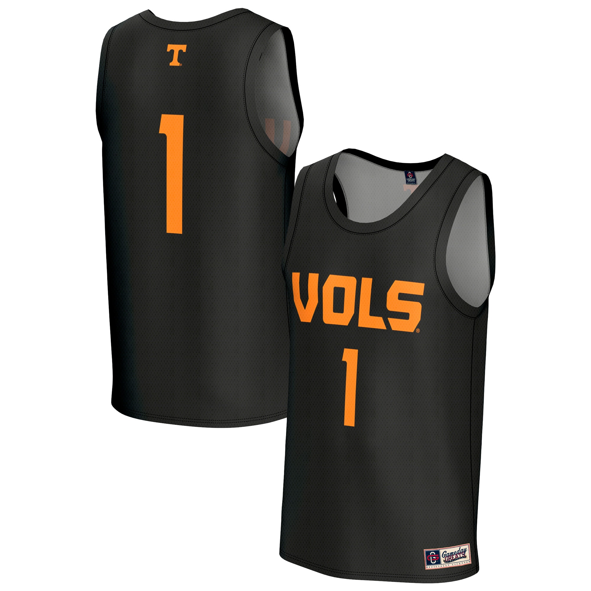 [NJP] Women's Tennessee Volunteers GameDay Greats Lightweight Basketball Fashion Jersey - Black