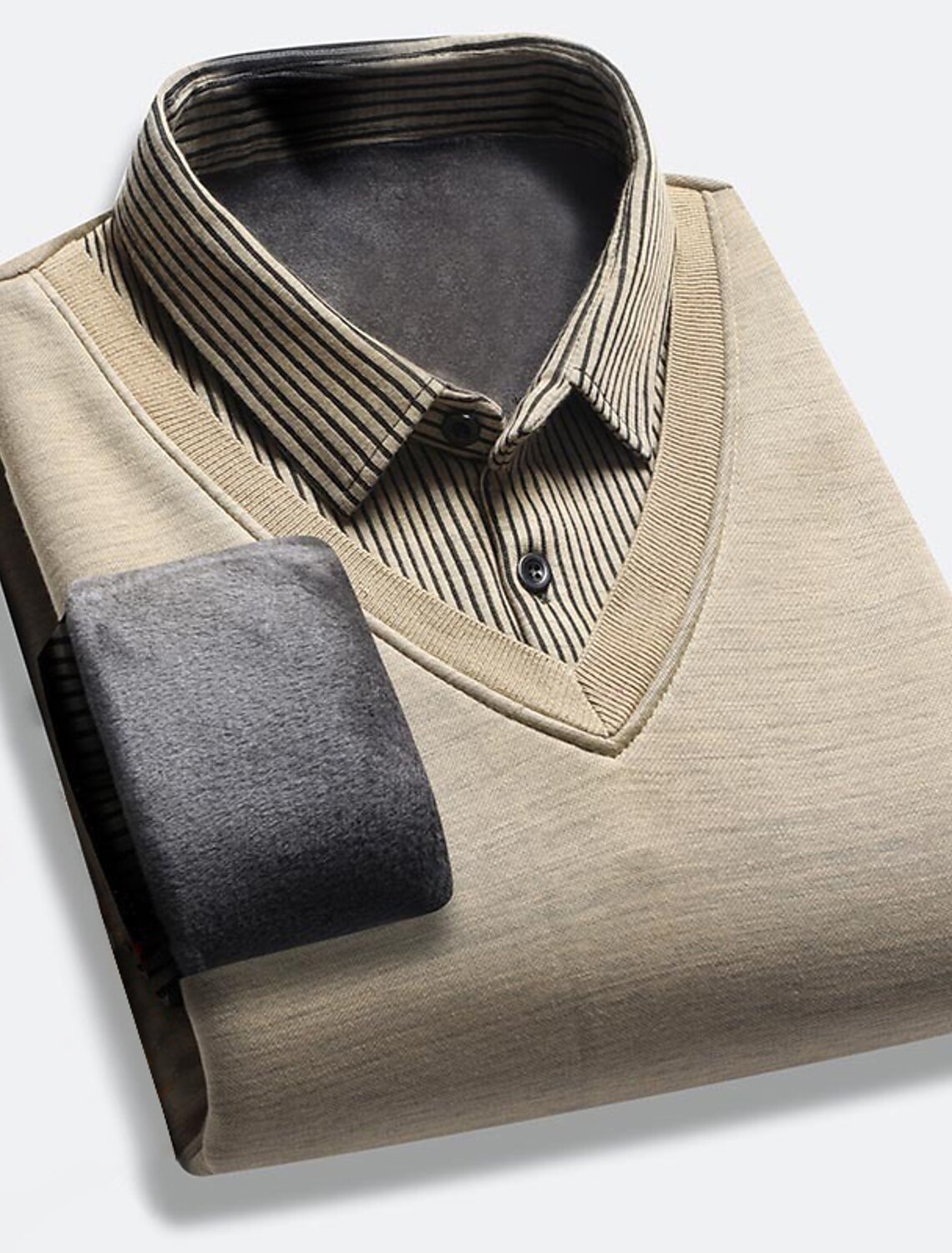 Men's Pullover Sweater Jumper Ribbed Knit Regular Knitted Warm Plain