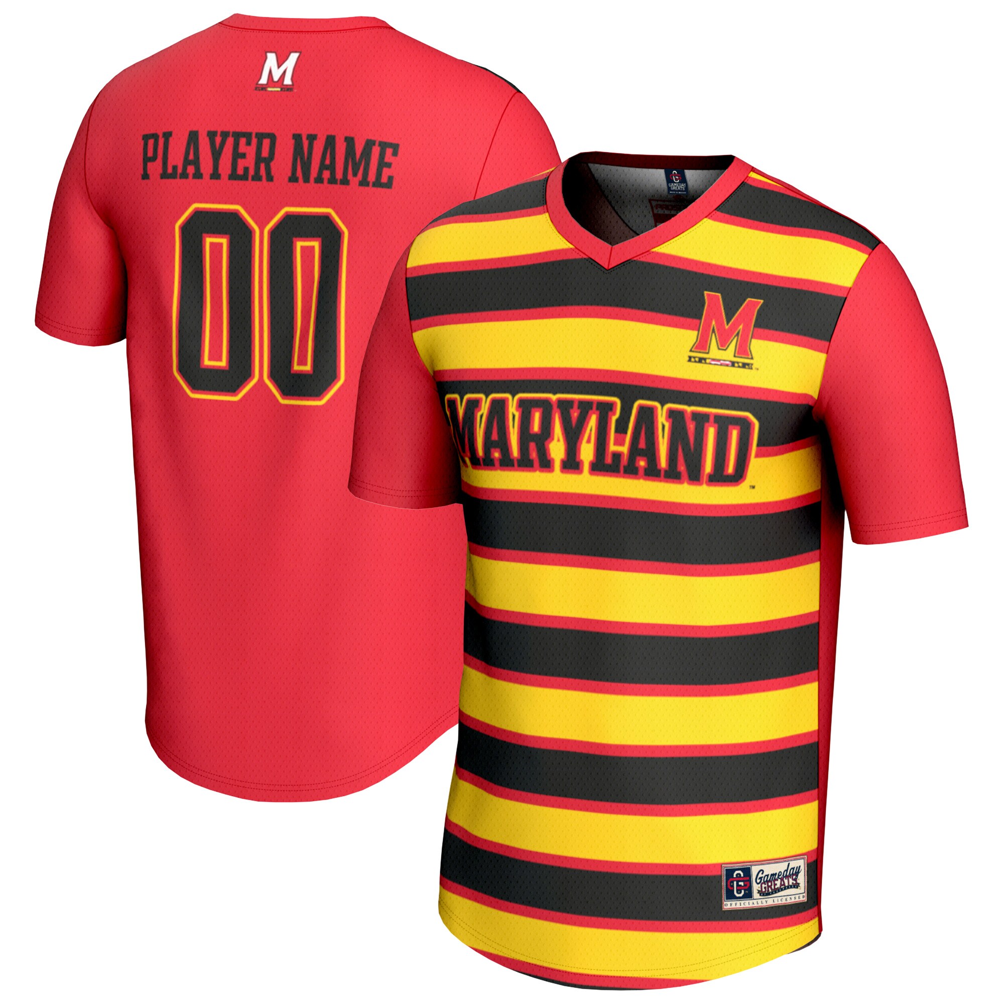 [LK] Maryland Terrapins GameDay Greats Unisex Men's Soccer NIL Pick-A-Player Fashion Jersey - Red