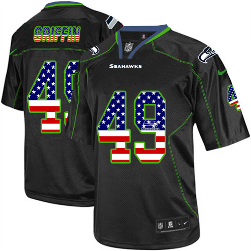 NFL W S S Seahawks #49 Shaquem Griffin Black Elite Jersey - Authent...