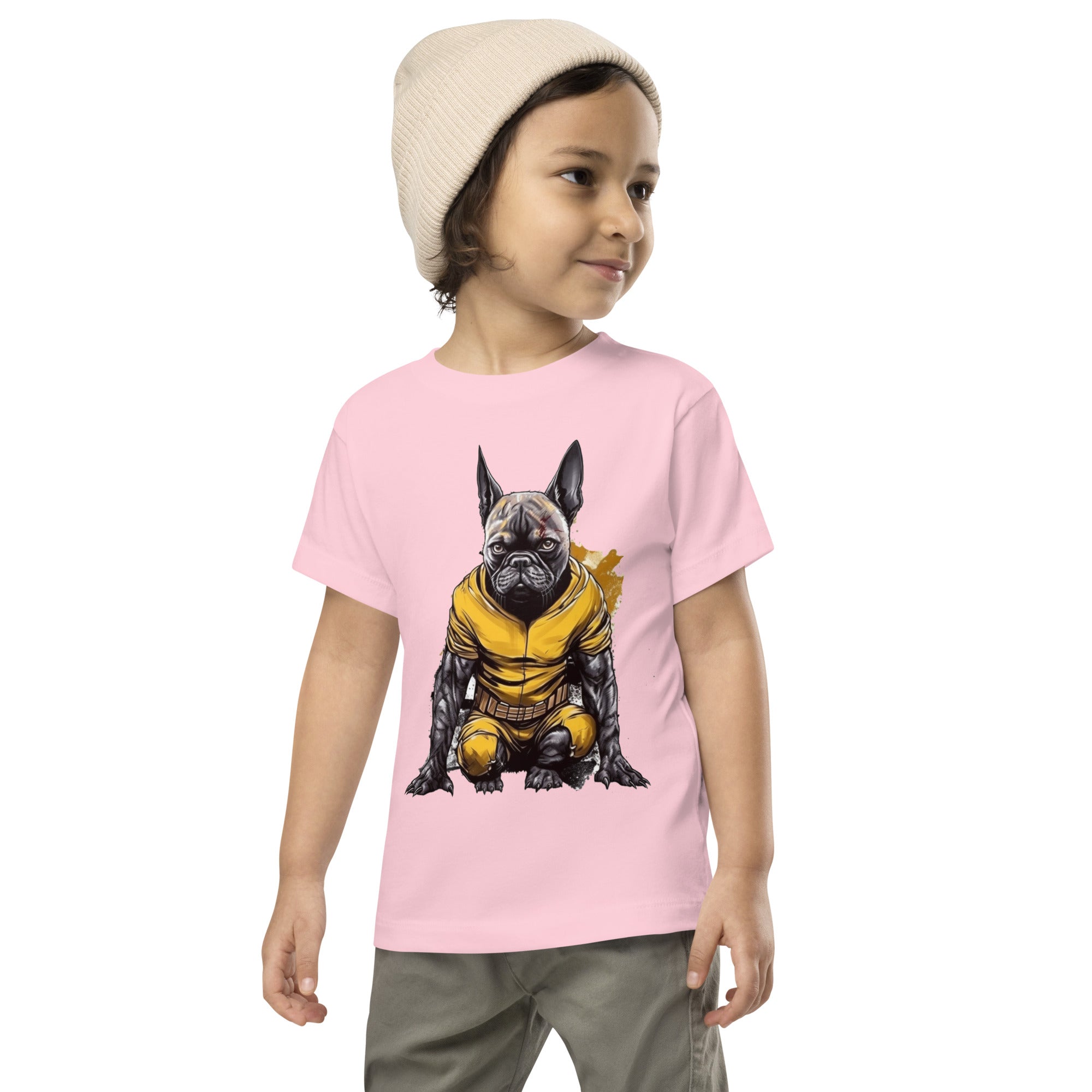 French Bulldog Kid's Frenchie T Shirt Fearless Canine Apparel Durable Dog Item