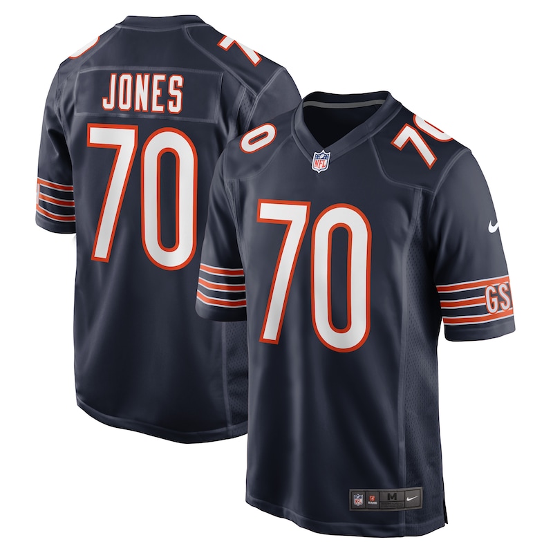 None Braxton Jones CHI Bears Stylish Premium Jersey Game Day Wear