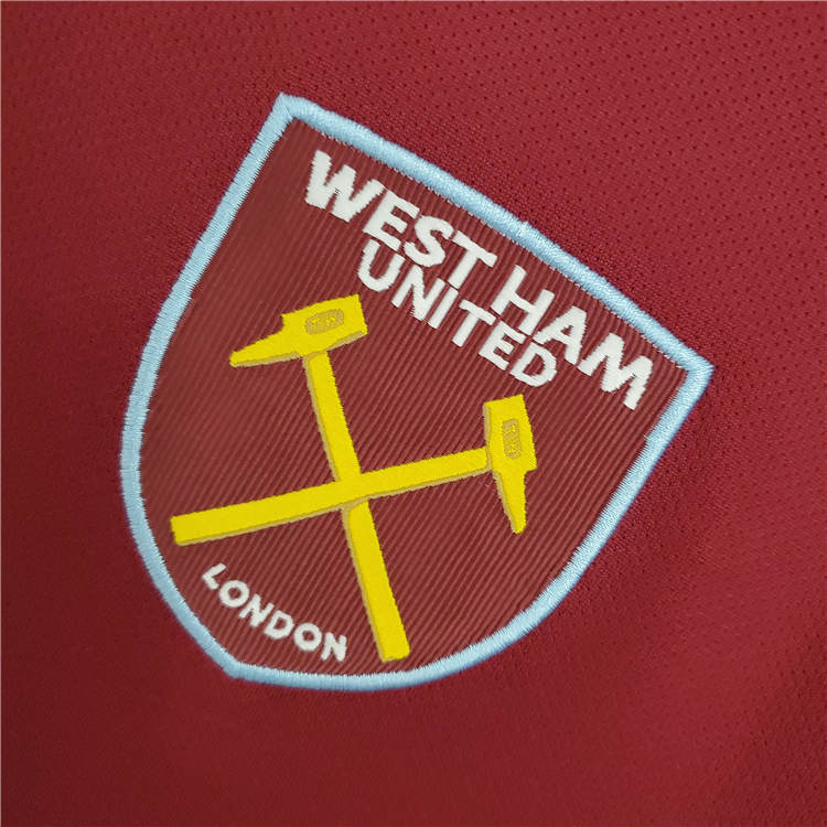 West Ham United 21-22 Home Red Soccer Jersey Football Shirt -