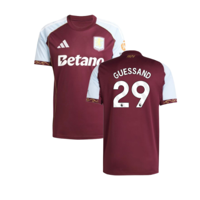 Proud Football Aston Villa Home Shirt Guessand #29 Authentic Desig...