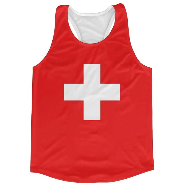 Cup Switzerland Flag Running Vest Player Premium National