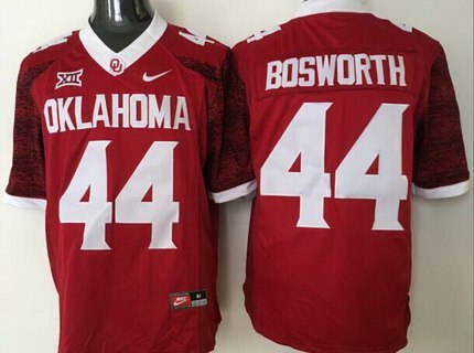Men's OU Sooners Brian Bosworth #44 stitched Red 2016 comfortable