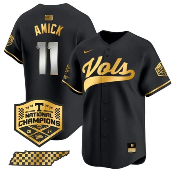 Men's None Black 2024 game day Billy Amick #11 away jersey Jersey