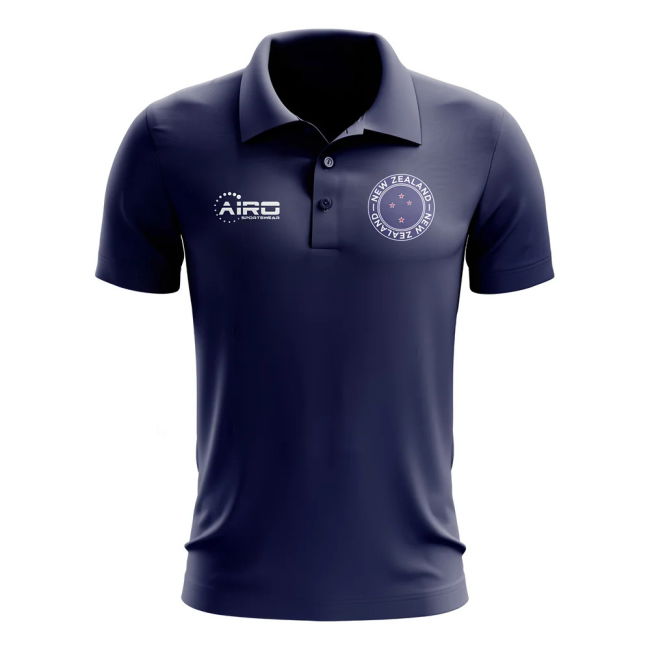 World New Zealand Football Polo Shirt (Navy) Professional