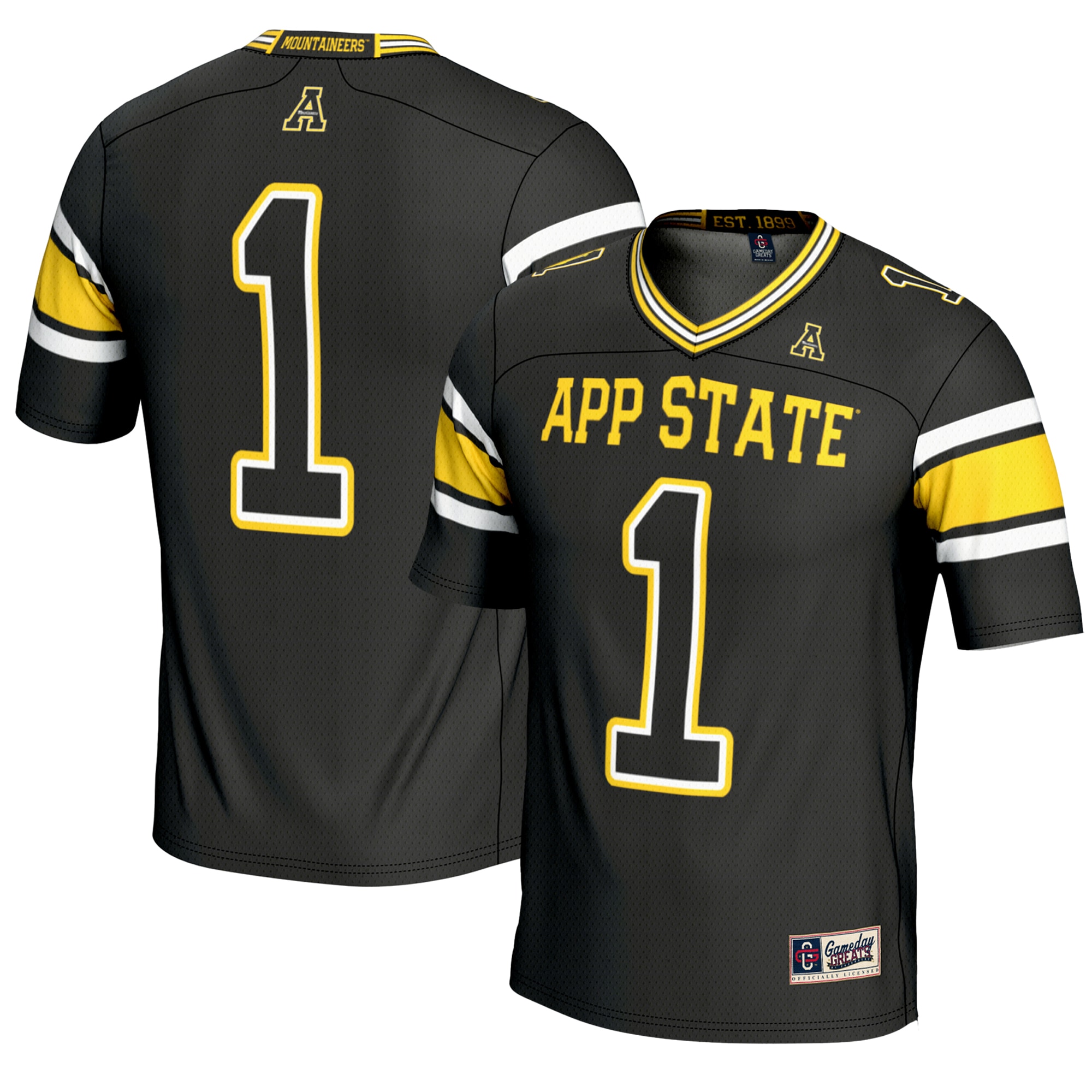 Appalachian State Mountaineers #1 Football Jersey - Black | Stadium Series 2026
