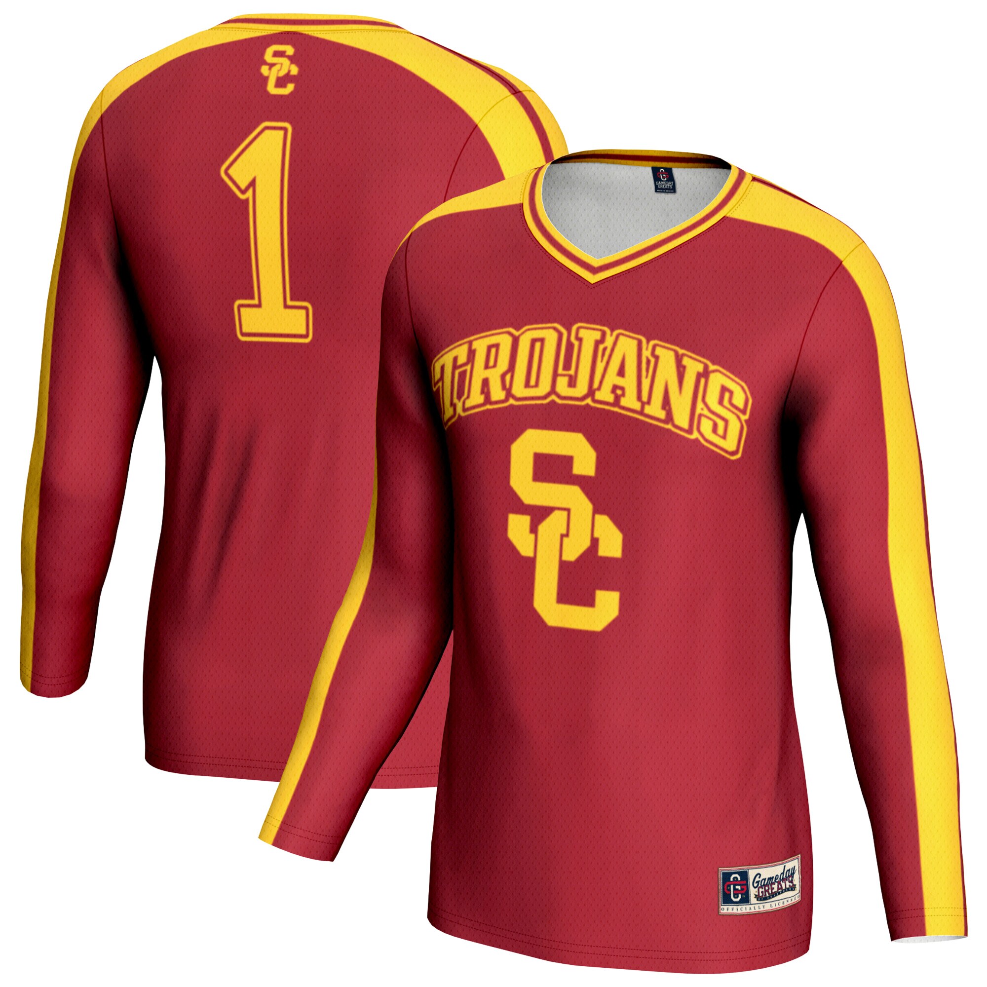 [DDG] USC Trojans GameDay Greats Unisex #1 Lightweight Volleyball Fashion Jersey - Cardinal