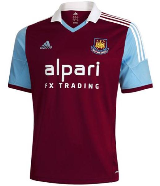 13-14 West Ham United Home Soccer Jersey Shirt - Official Replica 2742