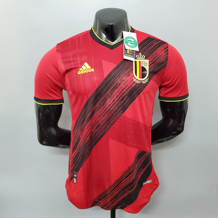 Breathable 20-21 Belgium Euro 2020 Soccer Shirt Home Red Soccer