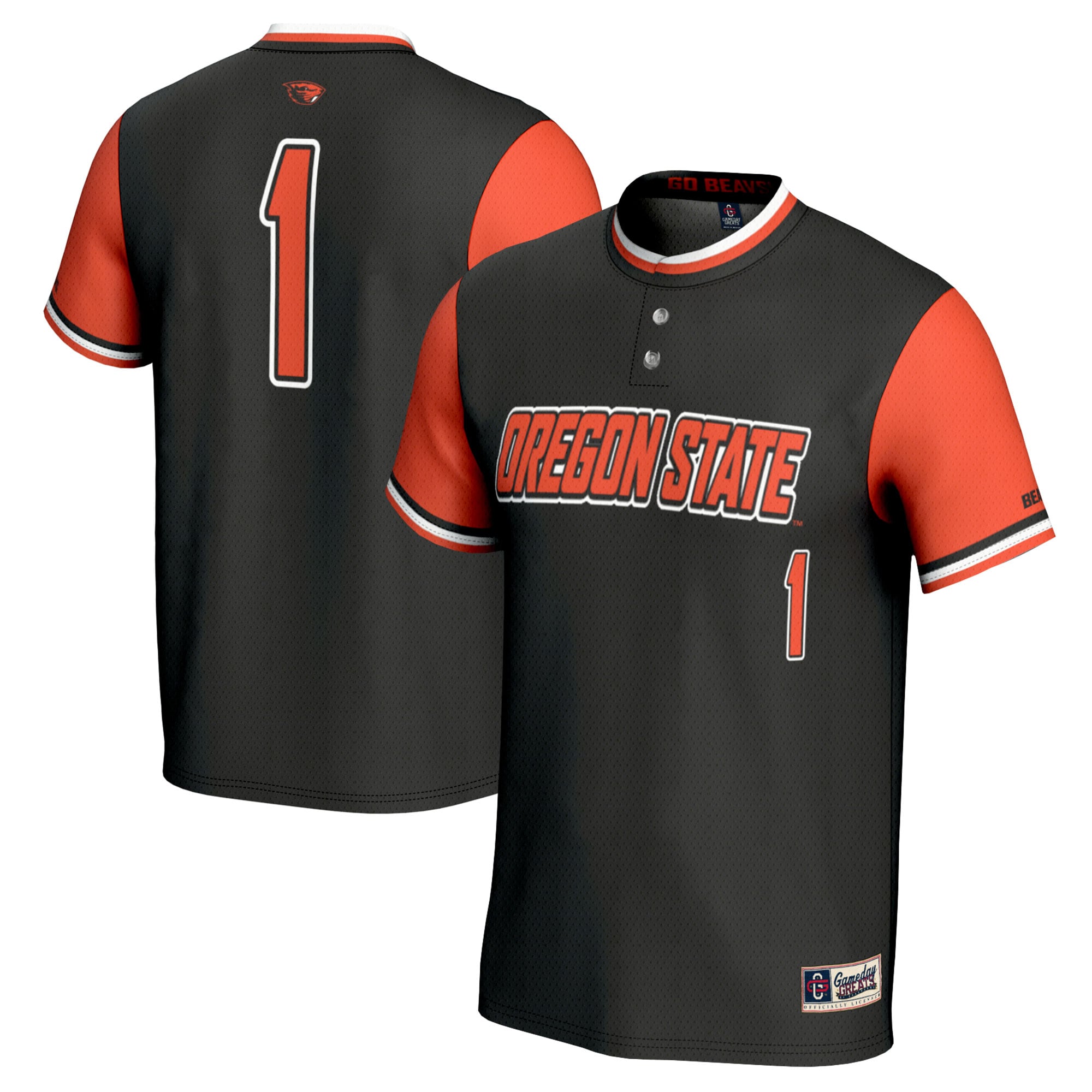 [NJP] Oregon State Beavers GameDay Greats Youth Softball Fashion Jersey - Black