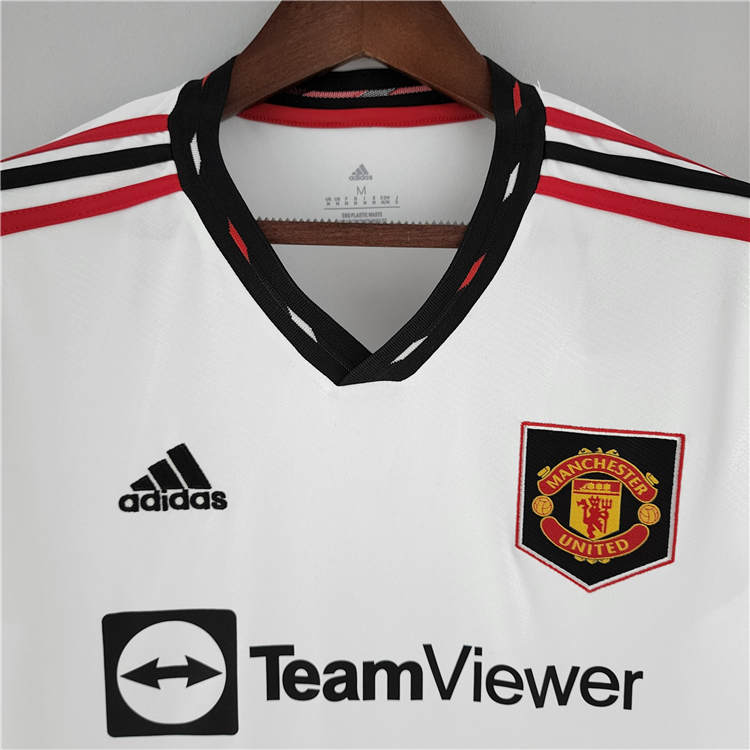 Durable Man Utd Manchester United 2223 Away Kit White Soccer Jersey