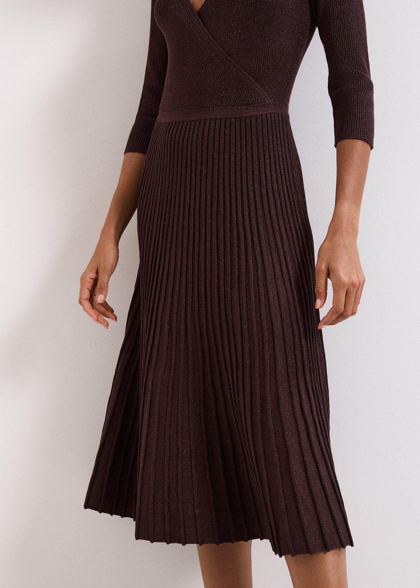 Mina Shimmer Wrap Midi Dress