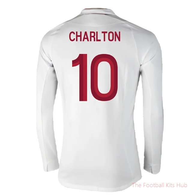 England 2012-13 Long Sleeve Home Shirt (L) (Fair) (Charlton 10)