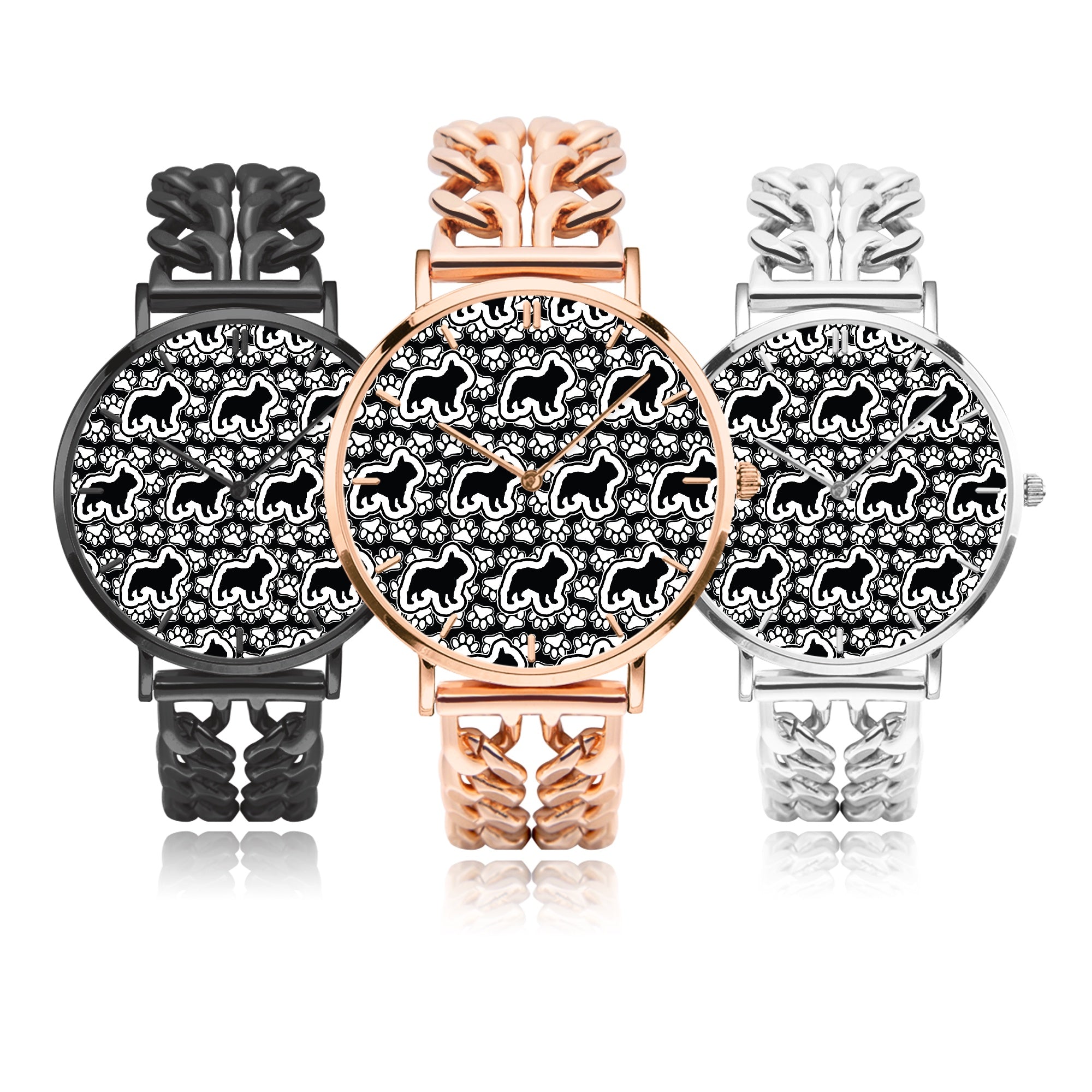 Durable Chic Hollow Strap Watch For Frenchie Lovers For French Bulldogs