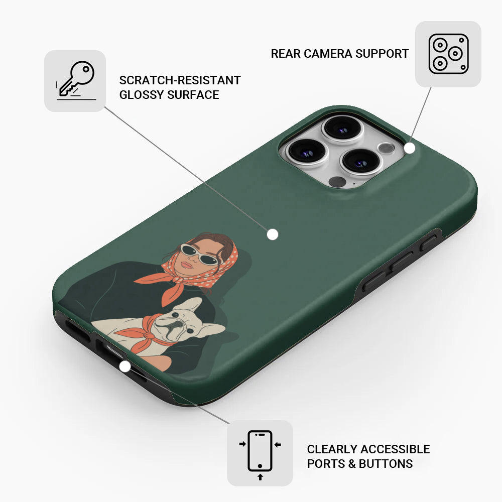 Bulldog Inspired Dual-layer Iphone Case Outdoor Style | Premium Quality