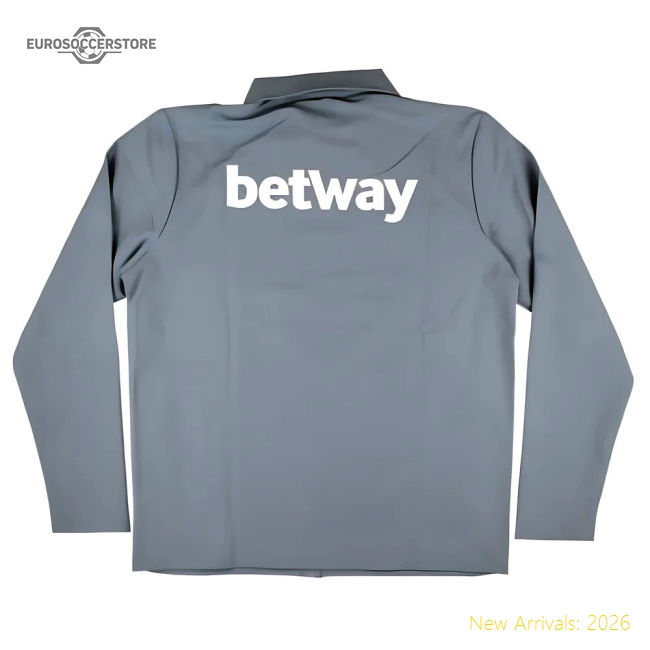 2024-2025 West Ham Presentation Jacket (flint Stone) - Excellent Value