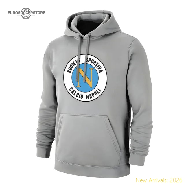 Premium Supporter Napoli \'Retro Logo\' Footer With Hood - Grey
