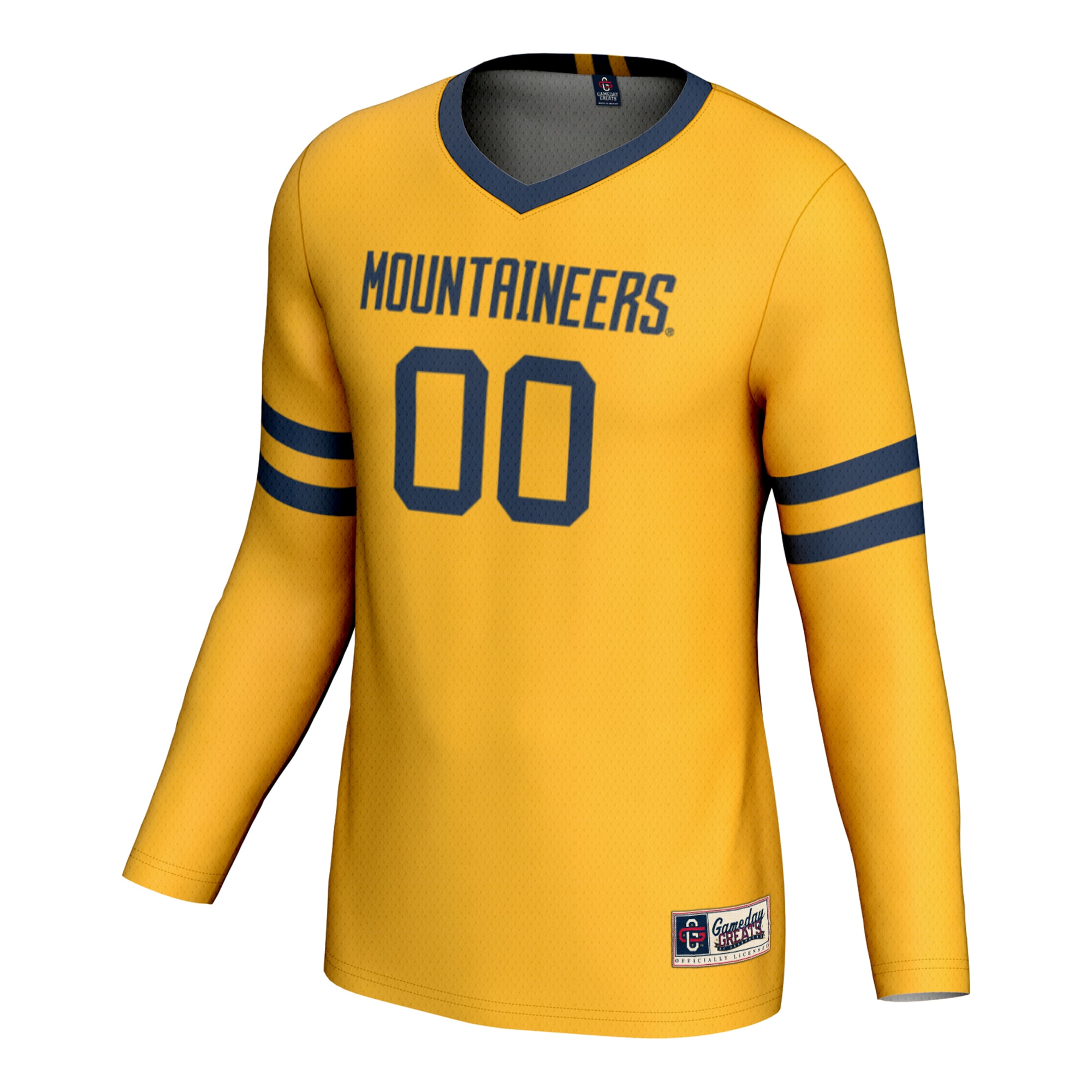 [DDG] West Virginia Mountaineers GameDay Greats Youth NIL Pick-A-Player Lightweight Volleyball Jersey - Gold
