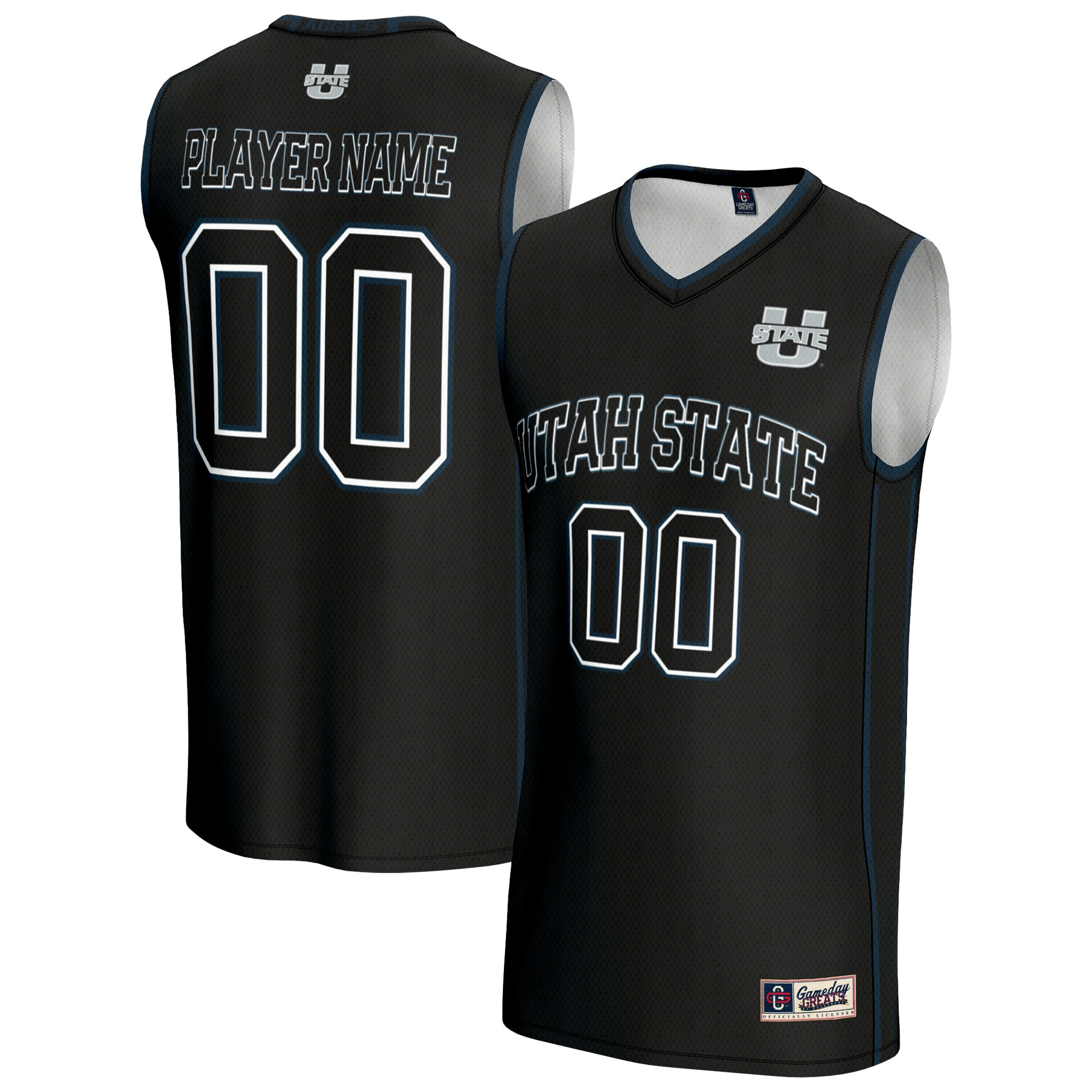 [DDG] Women's Utah State Aggies GameDay Greats NIL Pick-A-Player Lightweight Men's Basketball Jersey - Black