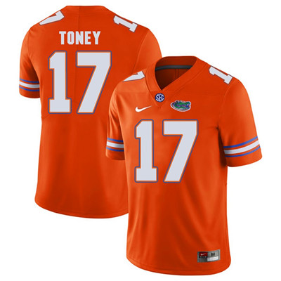 Men's None Orange 2024 moisture wicking Kadarius Toney #17 authentic