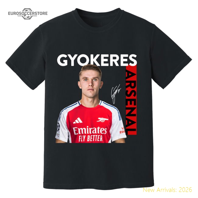 Viktor Gyokeres arsenal New Signing T-Shirt (Black)