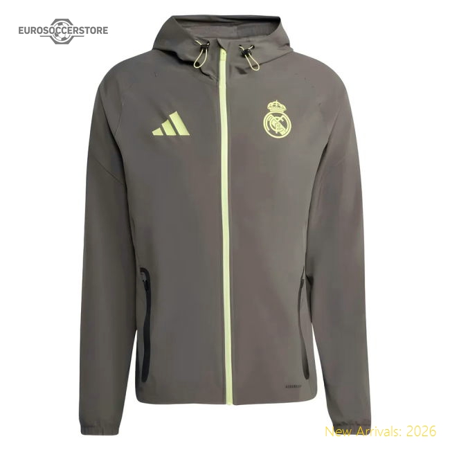 2025-2026 Real Madrid Competition Vis Tech Jacket (Grey)