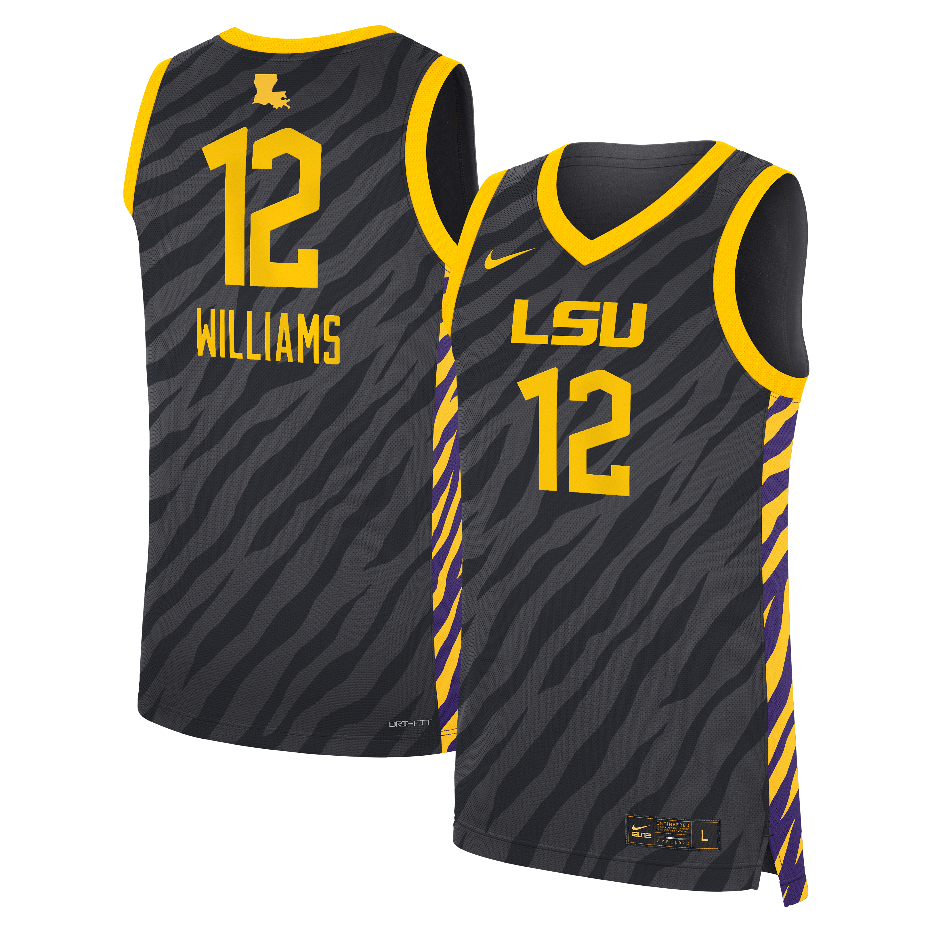 Mikaylah Williams LSU Tigers Nike Unisex Replica Basketball Jersey - Anthracite