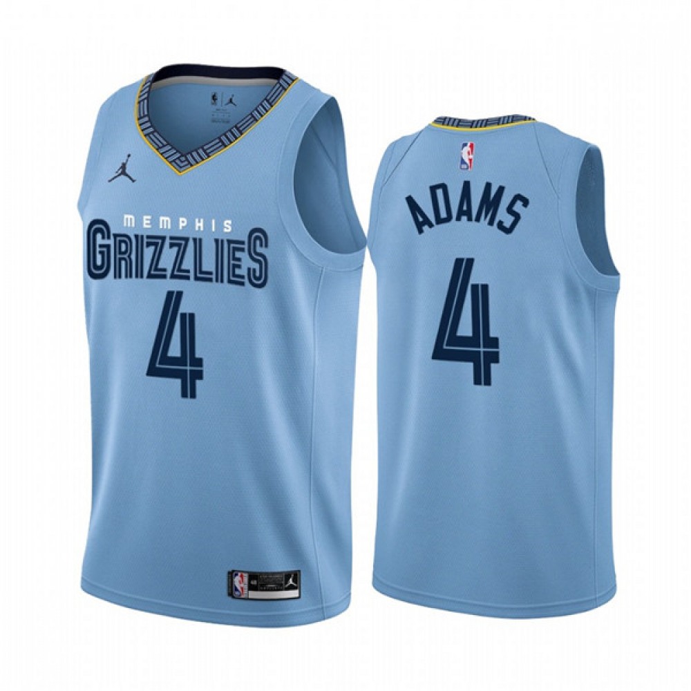 Modern Men's Memphis Grizzlies #4 Steven Blue Basketball Jersey