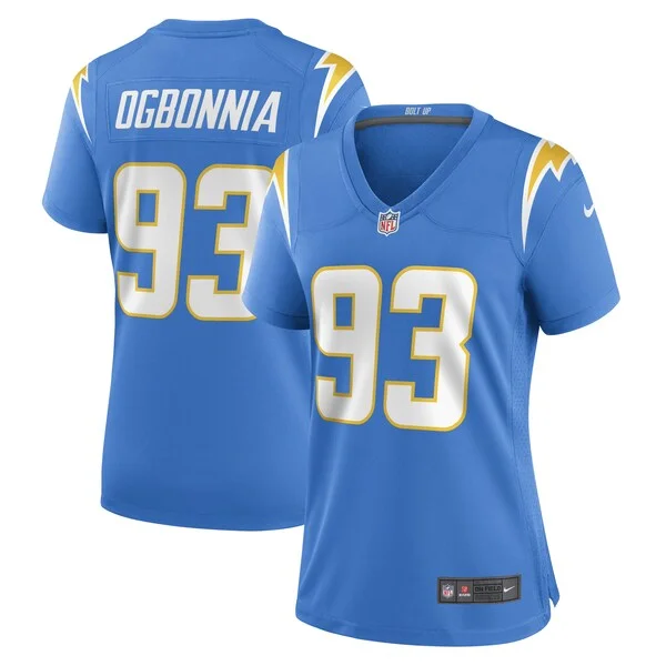 None Otito Ogbonnia Game Jersey - Blue | NFL Player Jersey | NFL Footb