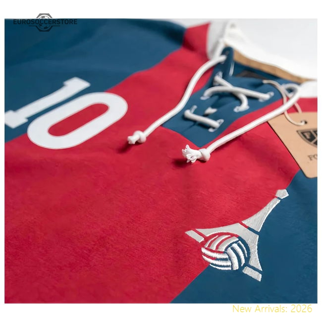 Supporter Paris Retro Football Shirt With Laces La Tour