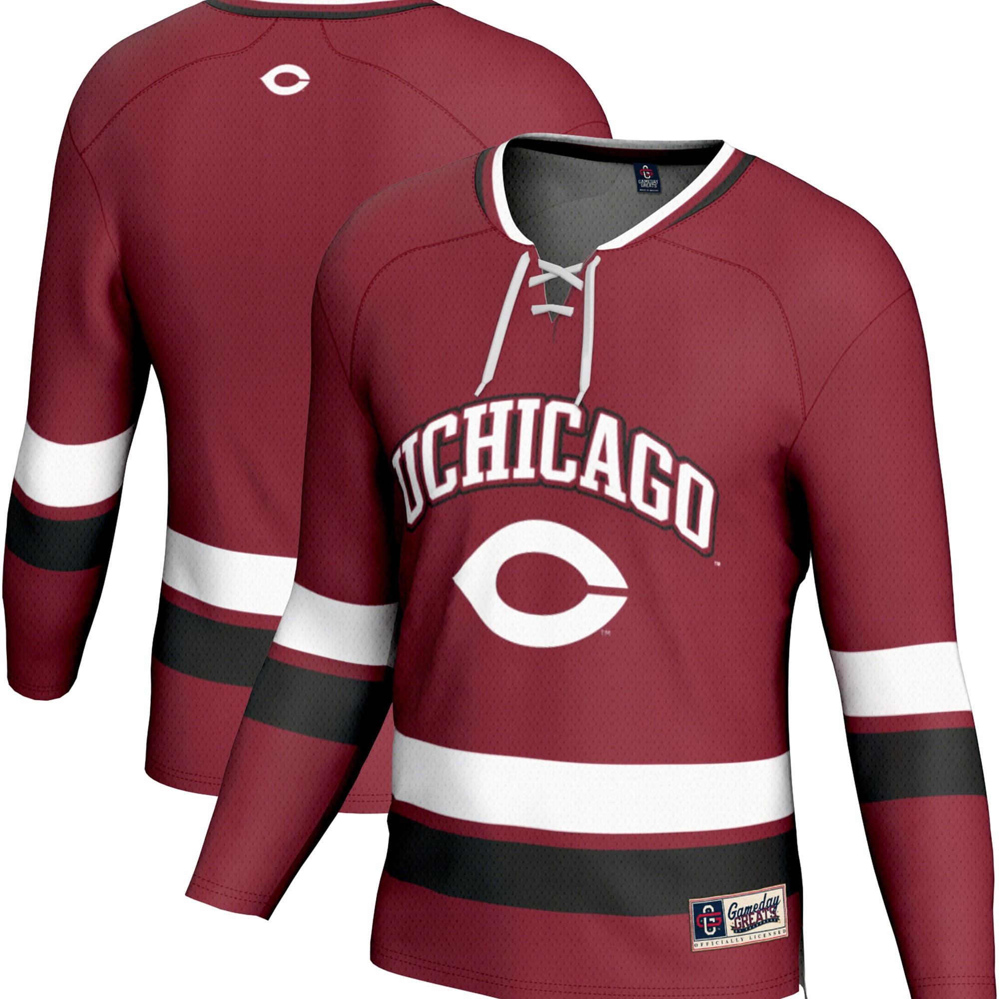 [NJP] Youth UChicago Maroons GameDay Greats Spirit Hockey Jersey - Maroon