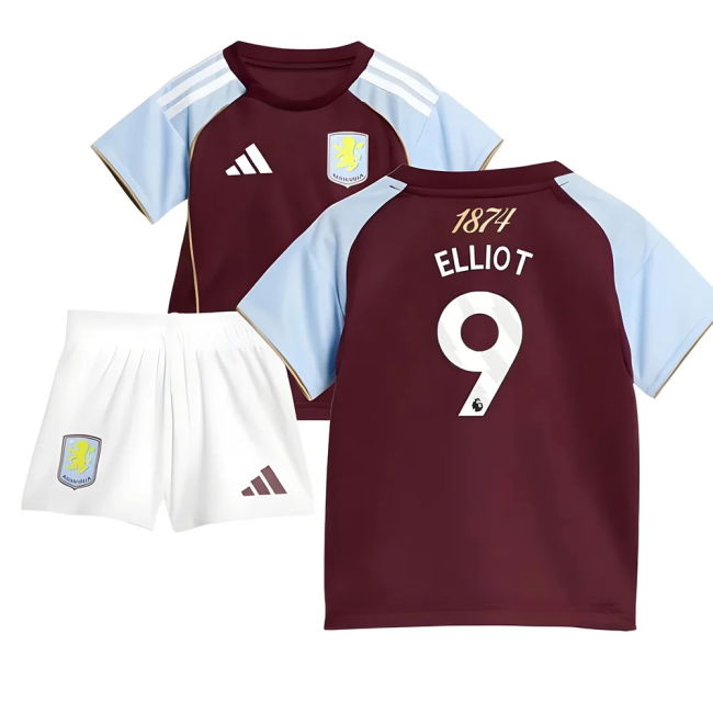 Football Aston Villa Home Baby Kit Elliot #9 Authentic Design Die-...