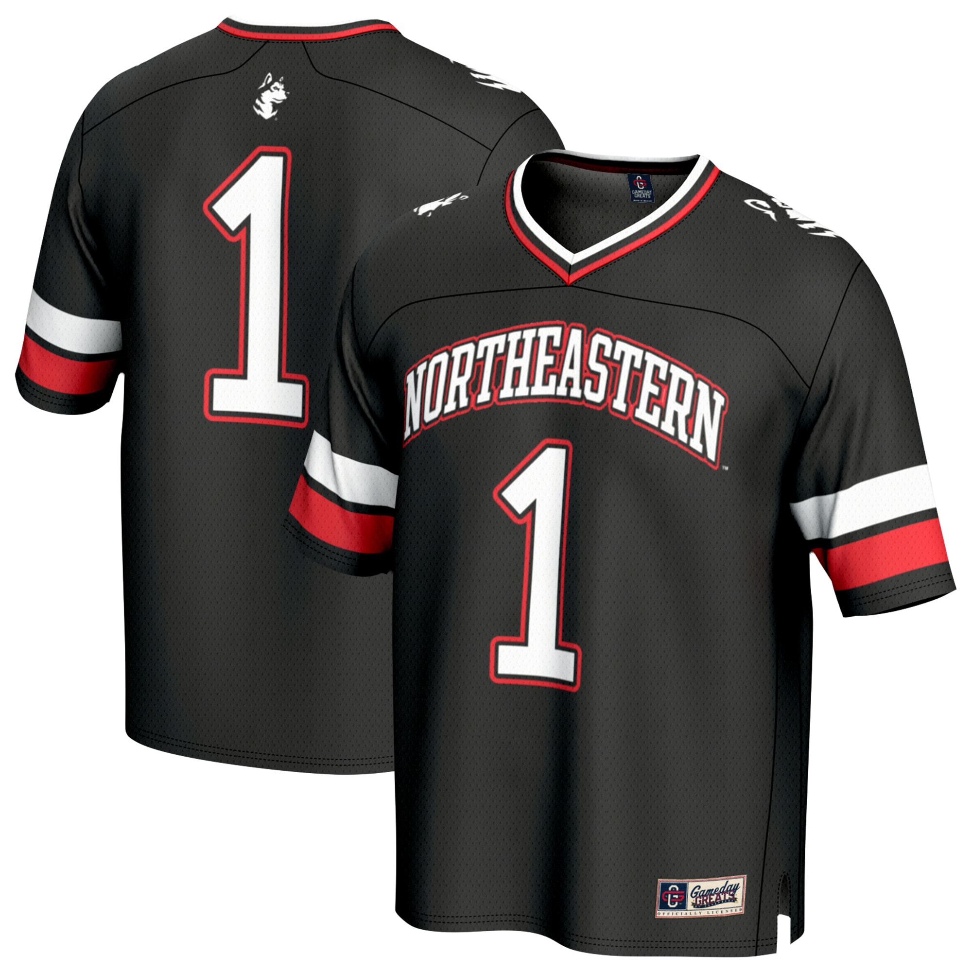 #1 Northeastern Huskies GameDay Greats Unisex Lightweight Collegiate Football Fashion 26/27 Football Jersey - Black