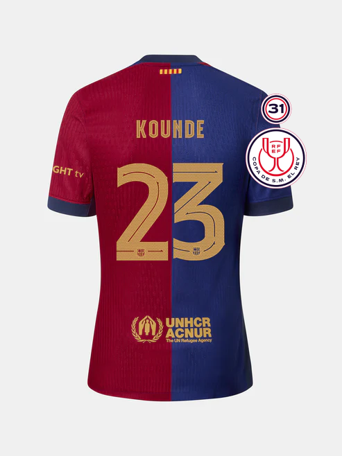 Barcelona's KOUNDE Copa Del Rey Final Jersey for the 24-25 season