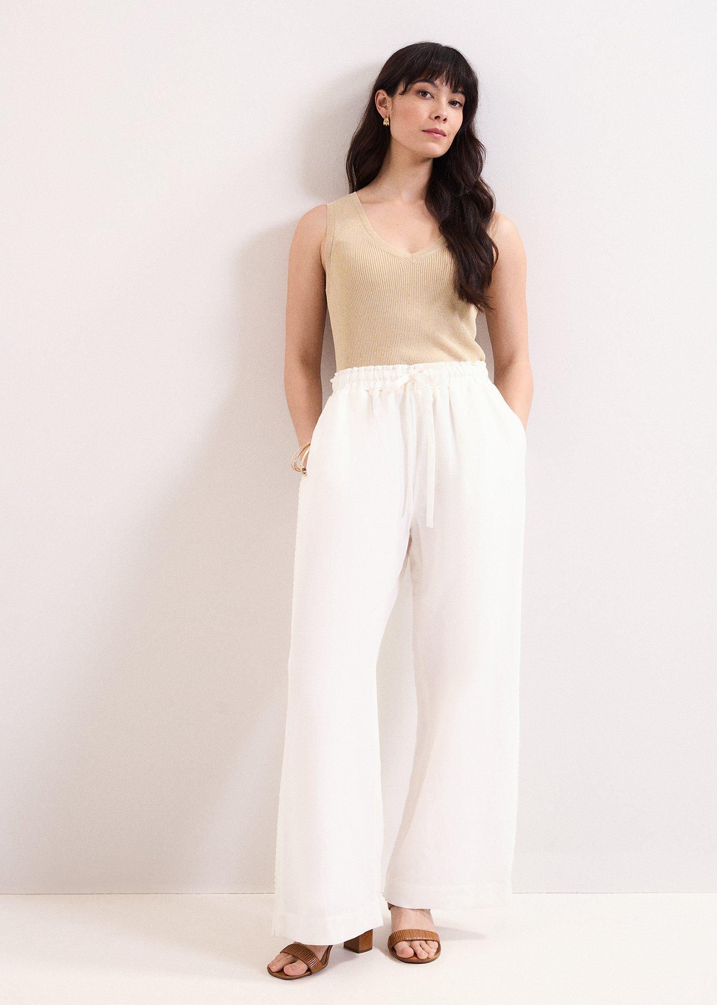 Rowan Linen Blend Pull On Trousers