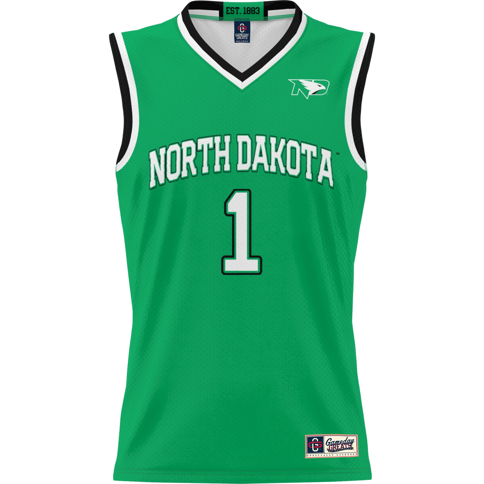 [NJP] North Dakota GameDay Greats Youth Lightweight Basketball Jersey - Green